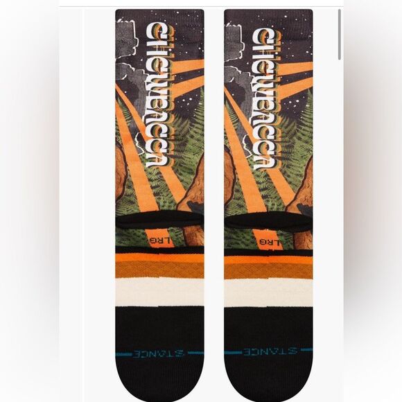 STANCE UNISEX SOCKS CHEWIE BY JAZ SIZE MEDIUM CASUAL CREW HEIGHT STAR WARS NWT - Picture 3 of 6